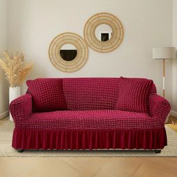 cortina Polyester Polka 3 Seater Sofa Cover-picture-6