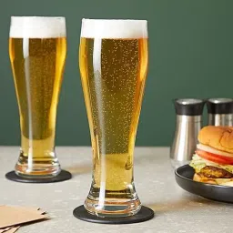 (Pack of 6) Premium Beer Pilsoner Glass Borosilicate Water/Juice/Cocktail 450ML Set of 6 Glass Set Beer Glass-image-50