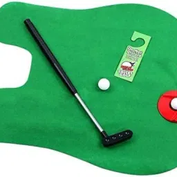 Toilet Golf Game Practice Mini Golf in Any Restroom/Bathroom Great Time Toy Set Putter Club-image-16