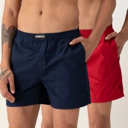 Pack of 2 Cotton Side Pocket Solid Men Boxer-image-88