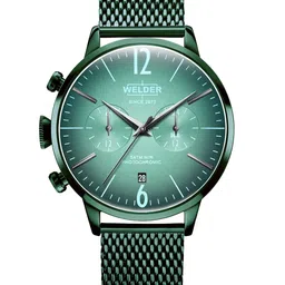 WELDER Men Brass Dial & Stainless Steel Bracelet Style Straps Analogue Watch WWRC835-45