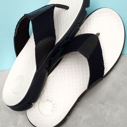 Big Fox Men Blue & White Solid Thong Flip-Flops-picture-14