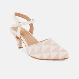 ZENVO Printed Slim Heeled Pumps-25
