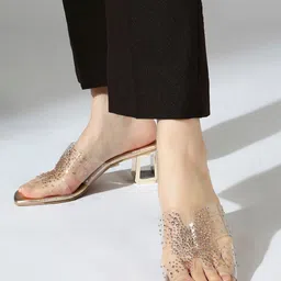 Inc 5 Embellished Open Toe Block Heels-4