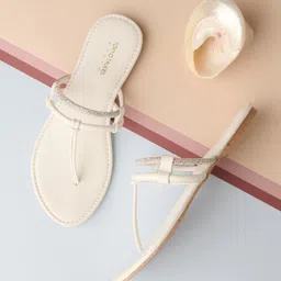 Tokyo Talkies Embllished Open Toe Flats-37