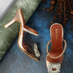 Retro Walk Open Back Embellished Kitten Pumps-48