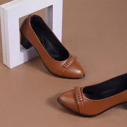 WALKWAY by Metro Embellished Block Heel Pumps-9