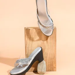 Try Me Embellished Open Toe Wedges-50
