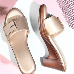 Try Me Embellished Open Toe Block Heels-10