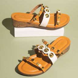 Inc 5 Embellished Open Toe Wedge Heels-42