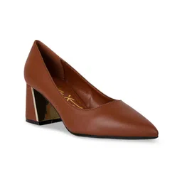 London Rag Pointed Toe Block Heel Pumps-0