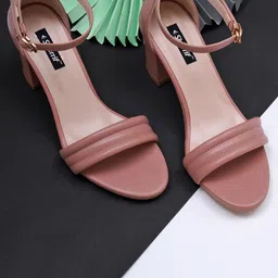 Sherrif Shoes Women Nude-Coloured Block Heels-54