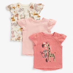mothercare Infant Girls Pack of 3 Cotton Tops-33