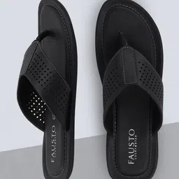 FAUSTO Men Black Thong Flip-Flops-23