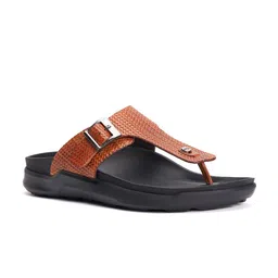 Hitz Men Textured Leather Comfort Sandals With Buckle Detail-picture-29