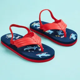 Fame Forever by Lifestyle Boys Red & Blue Printed Thong Flip-Flops-image-100