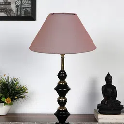 Devansh Grey Textured Table Lamps With Iron Base-12