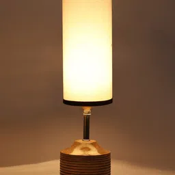 Devansh White Textured Table Lamps-35