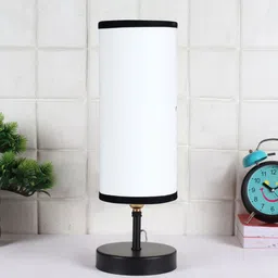 Devansh White Textured Table Lamps-49