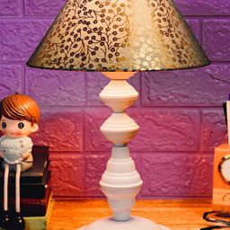 foziq Gold & White Printed Table Lamps-image-81