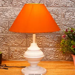 foziq White & Orange Solid Table Lamps-5