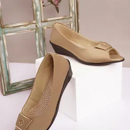 Get Glamr Suede Wedge Peep Toes-13