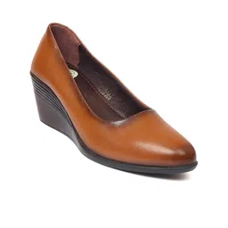Zoom Shoes Leather Wedge Heel Pumps-46