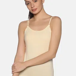 NOT YET by us Women Cream Solid Cotton Adjustable Strap Camisoles-image-85