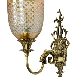 Fos Lighting Beige Textured Glass Wall Lamp-image-35