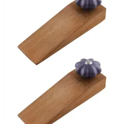 Indianshelf Brown & Purple 2 Pieces Crackle Melon Decorative Door Stops-image-81