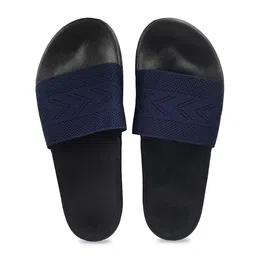 Pampy Angel Men Blue & Black Rubber Sliders-image-39