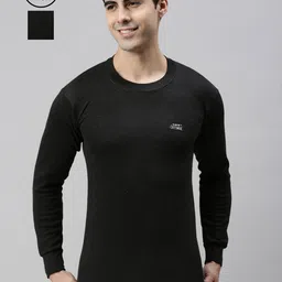 Lux Cottswool Men Pack Of 2 Charcoal Solid  Thermal Tops-image-29