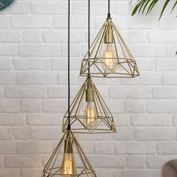 Homesake Gold-Toned Textured Ceiling Lamps-44