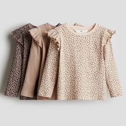 H&M Girls 3-Pack Frill-Trimmed Jersey Tops-image-52