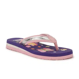 Bubblegummers Girls Pink & Purple Printed Thong Flip-Flops-10