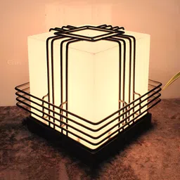 Cruv Grey & White Metal Wired Square Shaped  Outdoor Lamps-31