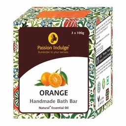Passion Indulge Pack of 3 Natural Handmade Orange Bath Bar Soaps-38