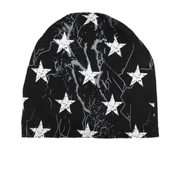 iSWEVEN Black & White Printed Beanie-image-91