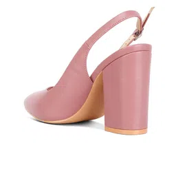 London Rag Creidne Pointed Toe Block Pumps With Buckle Closure image 2