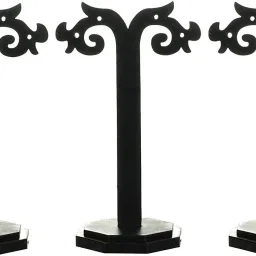 EARRING HOLDER FOR HANGING EARRING, STUDS, EARRINGS STAND BLACK. (SET OF 3) Jewellery Organizer-20