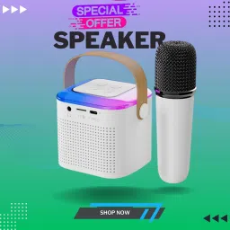 Clairbell 10W Bluetooth Speaker Wireless Karaoke Mic Speaker with RGB Light speakersZX364 10 W Bluetooth Party Speaker-image-24