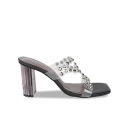 Metro Square Toe Embellished Block Heels image 5
