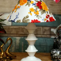 foziq White Printed Contemporary Table Lamps-35