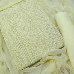 Semi Stitched Georgette Salwar Suit Material Embroidered-image-32