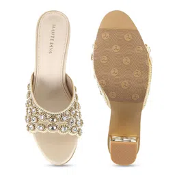 Mochi Embellished Open Toe Block Heels image 3