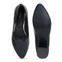 Shezone Solid Textured Block Pumps image 5