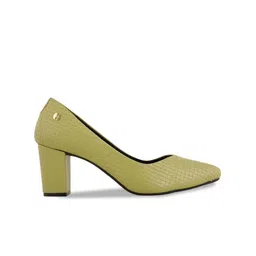 ELLE Textured Pointed Toe Block Pumps image 2