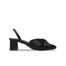 VALIOSAA Pointed Toe Knotted Mules With Backstrap image 5