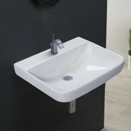 Premium Quality Square Medium Size (18x15 Inch) Cobe Wall Mounted Wash Basin Vessel Sink-17