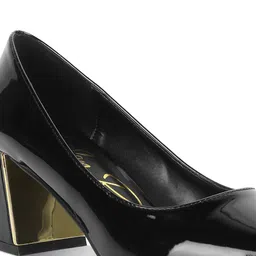 London Rag Pointed Toe Block Heel Pumps image 4